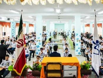 مدرسه فرهنگ، سالن برگزاری آزمون در دبیرستان  پسرانه فرهنگ در تهرانپارس 